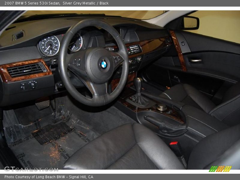 Silver Grey Metallic / Black 2007 BMW 5 Series 530i Sedan
