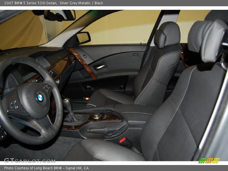 Silver Grey Metallic / Black 2007 BMW 5 Series 530i Sedan
