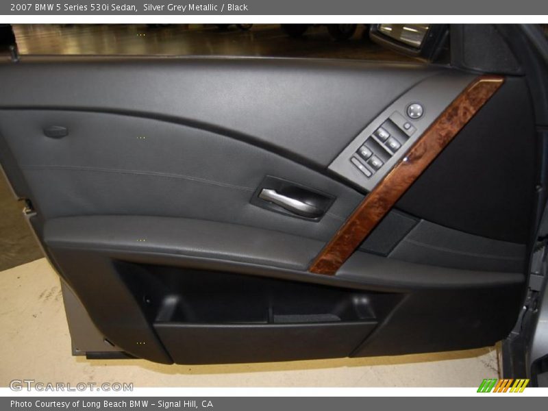 Silver Grey Metallic / Black 2007 BMW 5 Series 530i Sedan