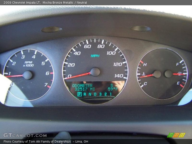Mocha Bronze Metallic / Neutral 2009 Chevrolet Impala LT