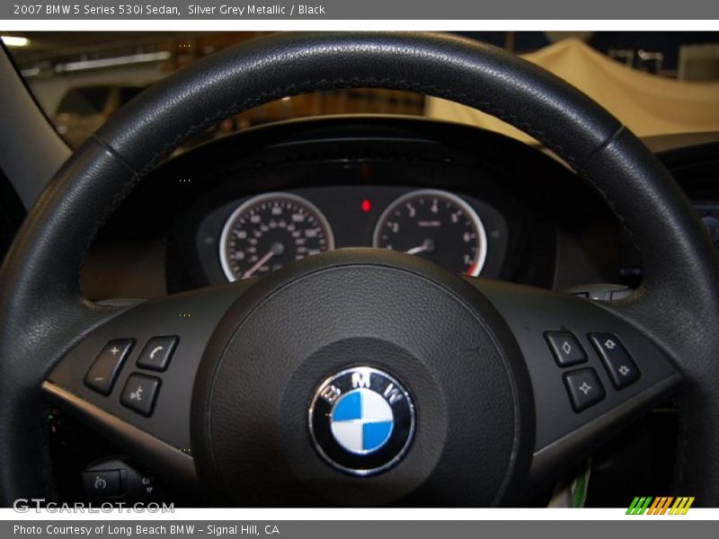 Silver Grey Metallic / Black 2007 BMW 5 Series 530i Sedan
