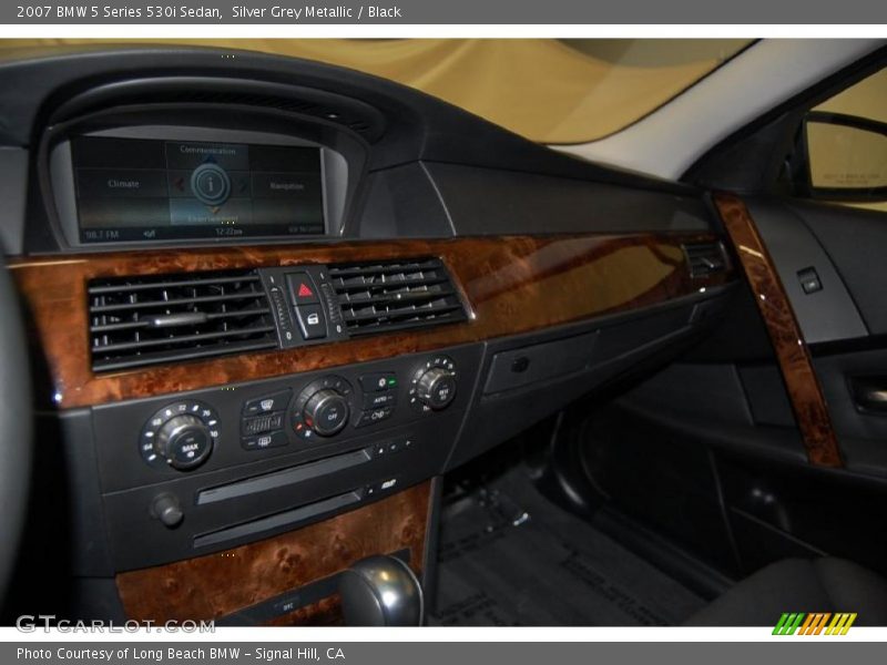 Silver Grey Metallic / Black 2007 BMW 5 Series 530i Sedan