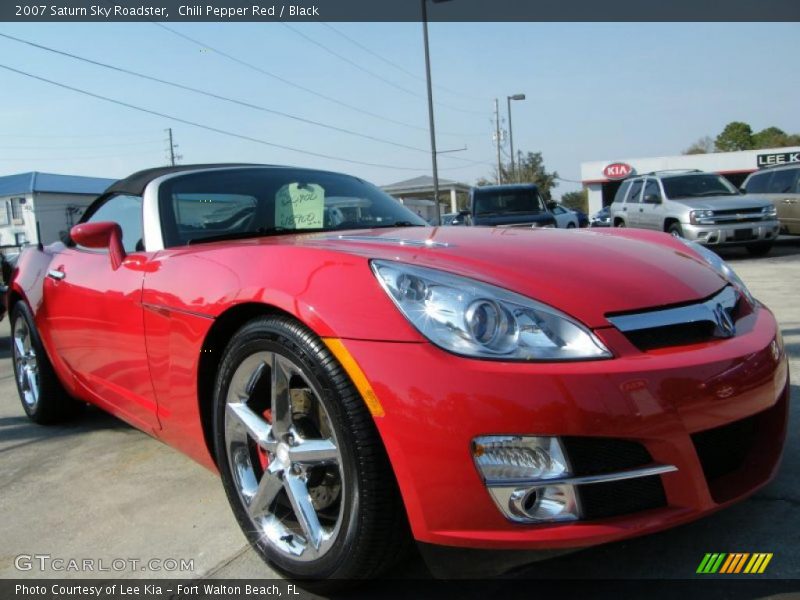 Chili Pepper Red / Black 2007 Saturn Sky Roadster