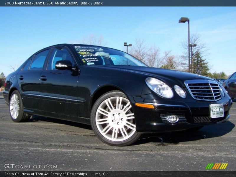 Black / Black 2008 Mercedes-Benz E 350 4Matic Sedan