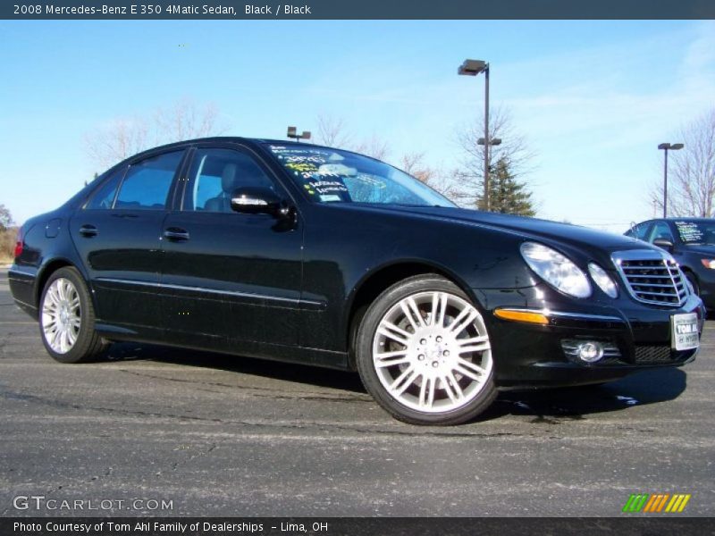 Black / Black 2008 Mercedes-Benz E 350 4Matic Sedan