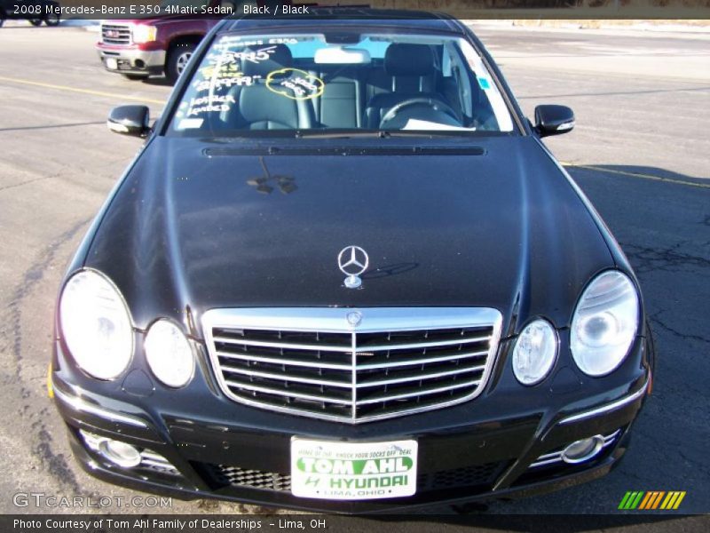 Black / Black 2008 Mercedes-Benz E 350 4Matic Sedan