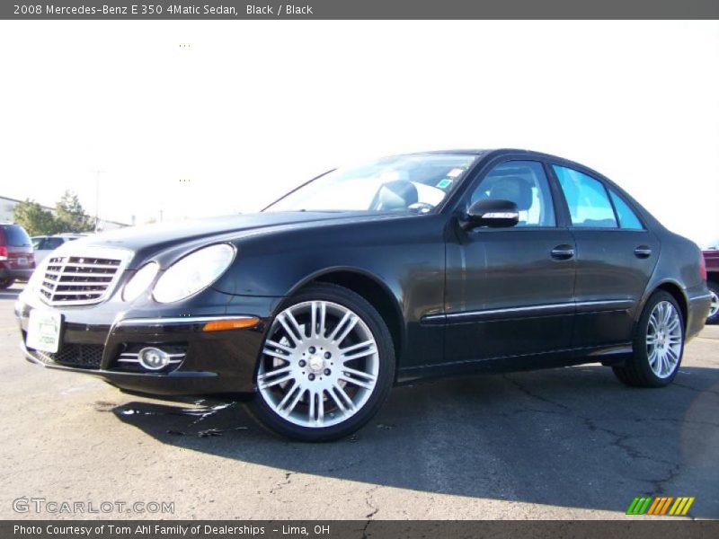 Black / Black 2008 Mercedes-Benz E 350 4Matic Sedan