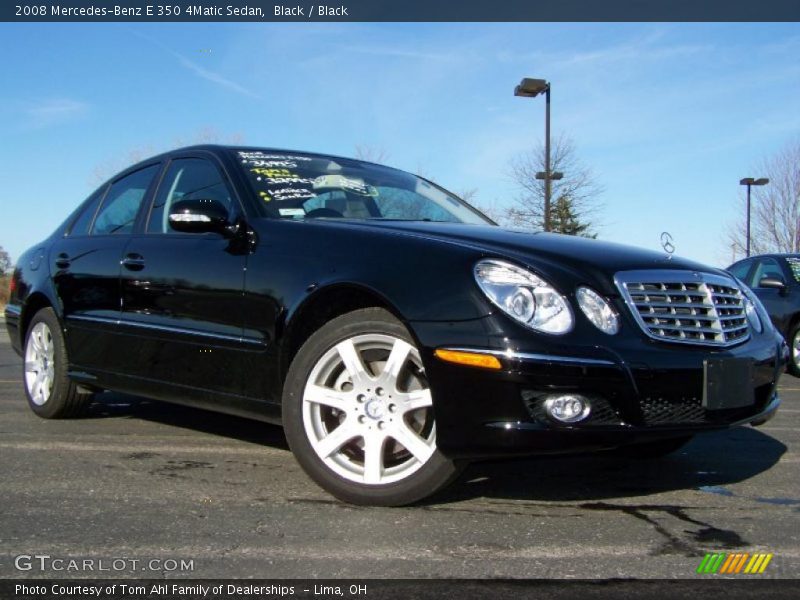 Black / Black 2008 Mercedes-Benz E 350 4Matic Sedan