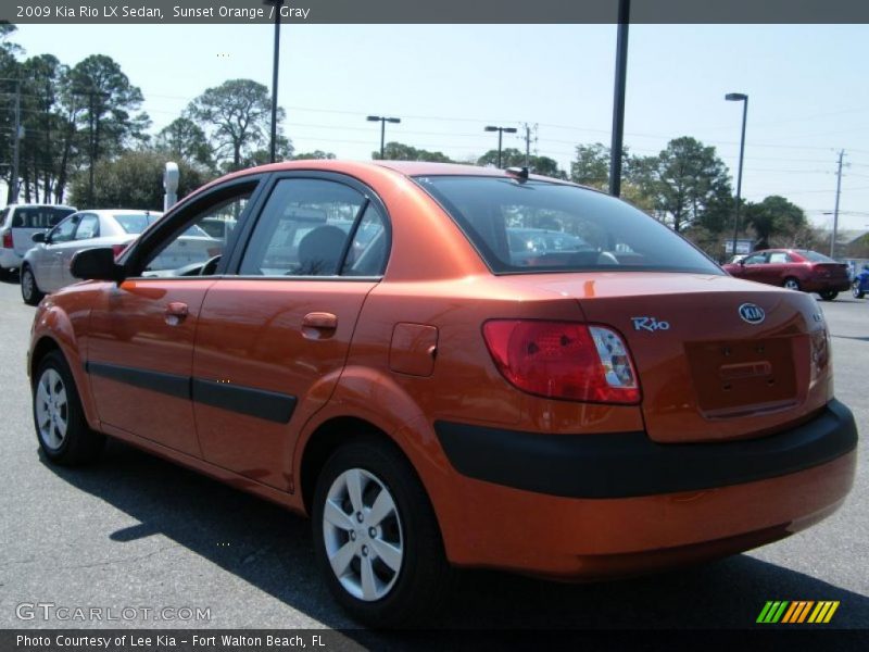 Sunset Orange / Gray 2009 Kia Rio LX Sedan