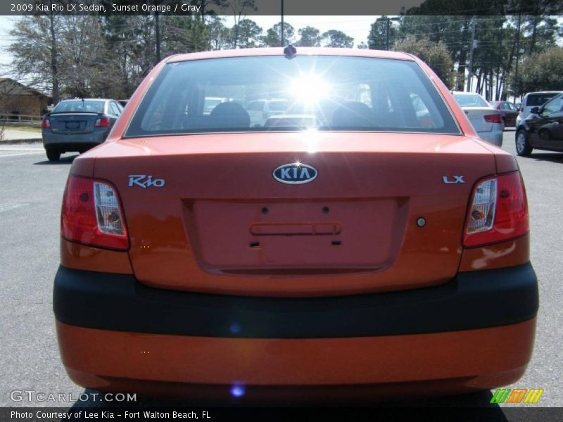 Sunset Orange / Gray 2009 Kia Rio LX Sedan