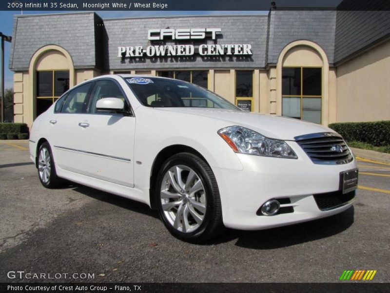 Moonlight White / Wheat Beige 2009 Infiniti M 35 Sedan