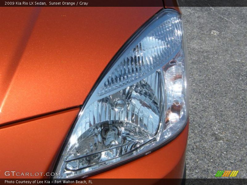 Sunset Orange / Gray 2009 Kia Rio LX Sedan