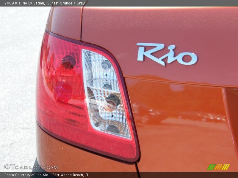 Sunset Orange / Gray 2009 Kia Rio LX Sedan