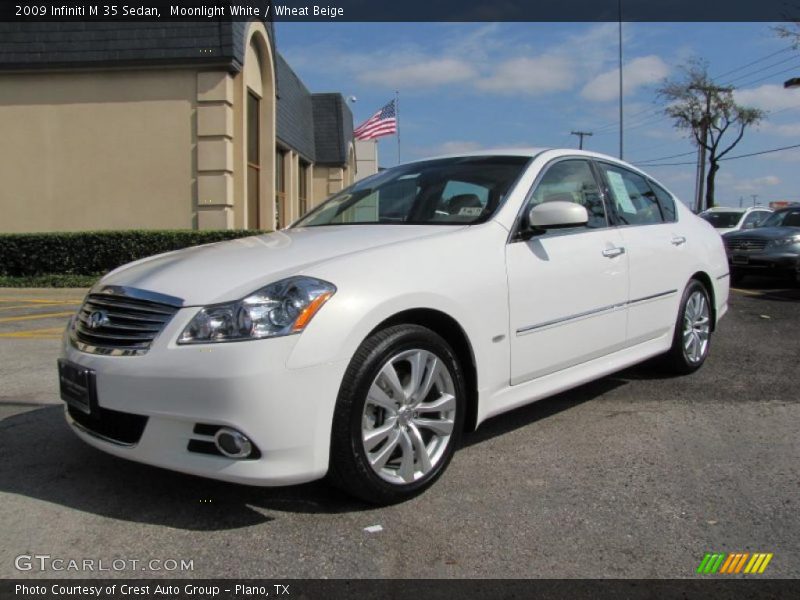 Moonlight White / Wheat Beige 2009 Infiniti M 35 Sedan