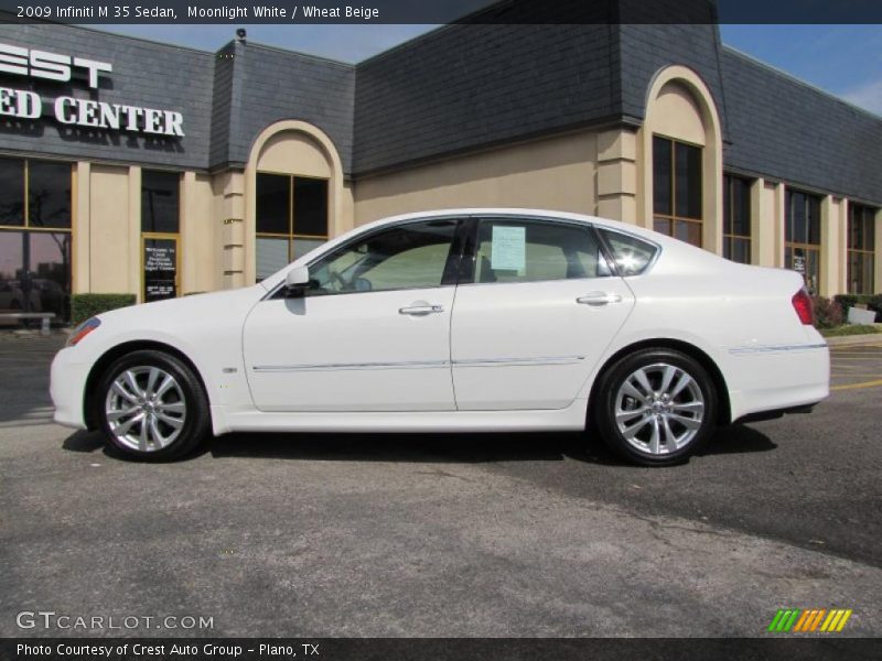 Moonlight White / Wheat Beige 2009 Infiniti M 35 Sedan