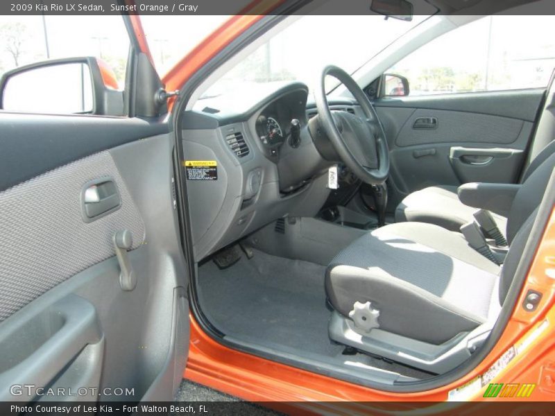 Sunset Orange / Gray 2009 Kia Rio LX Sedan