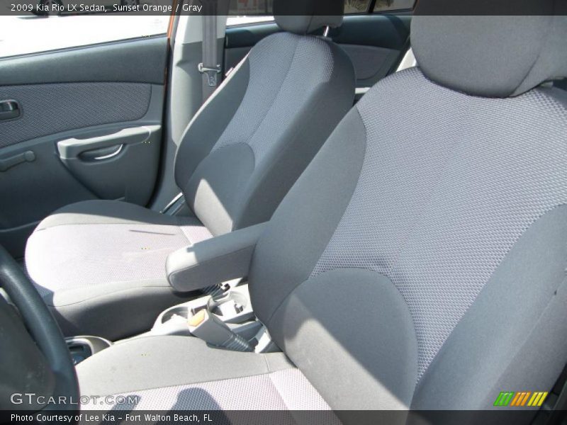 Sunset Orange / Gray 2009 Kia Rio LX Sedan