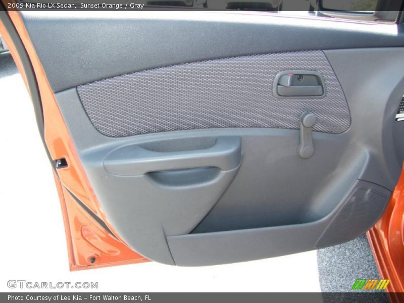 Sunset Orange / Gray 2009 Kia Rio LX Sedan
