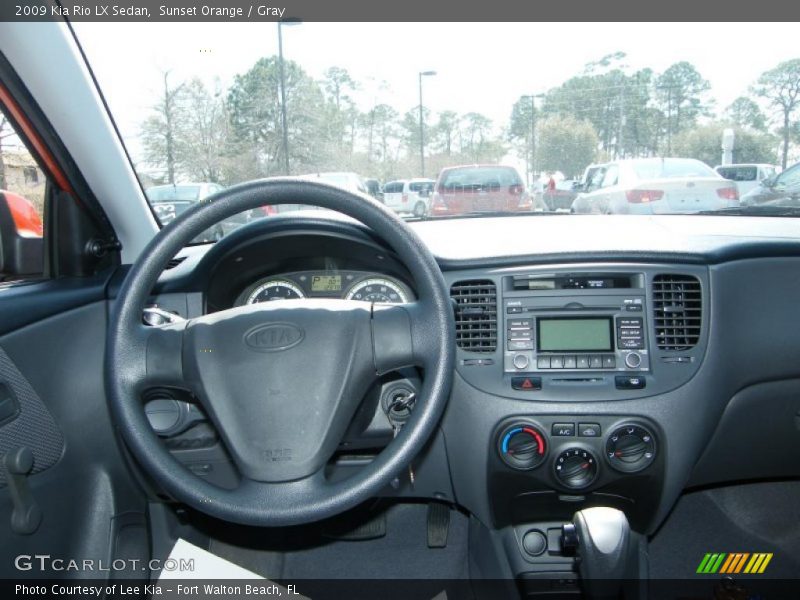 Sunset Orange / Gray 2009 Kia Rio LX Sedan
