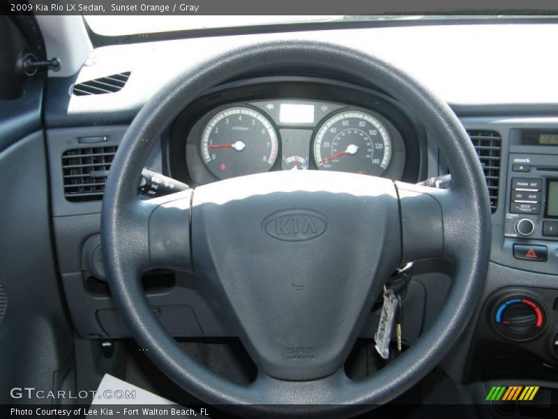 Sunset Orange / Gray 2009 Kia Rio LX Sedan