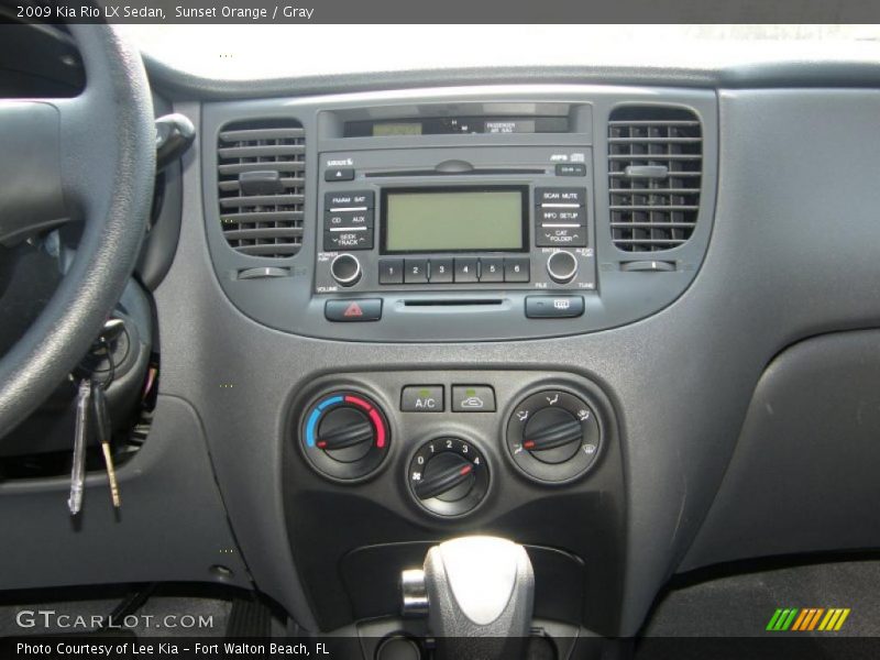 Sunset Orange / Gray 2009 Kia Rio LX Sedan