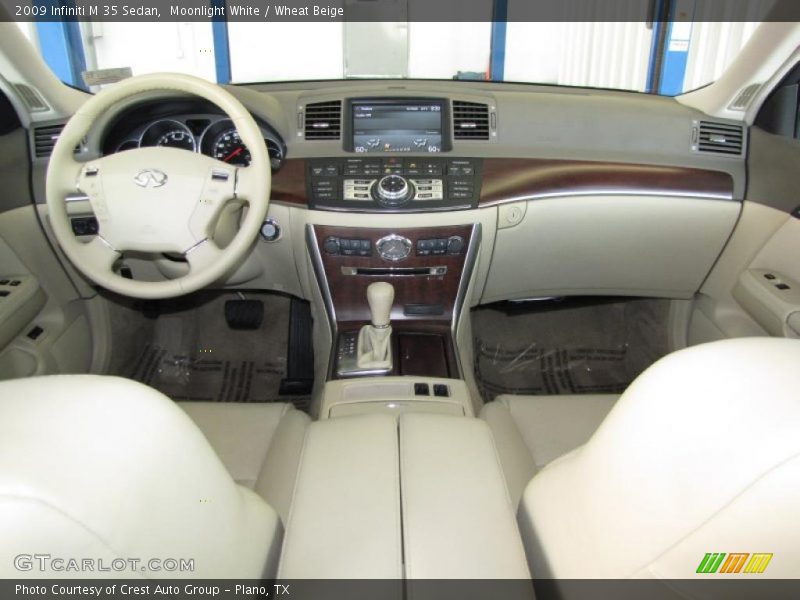 Moonlight White / Wheat Beige 2009 Infiniti M 35 Sedan