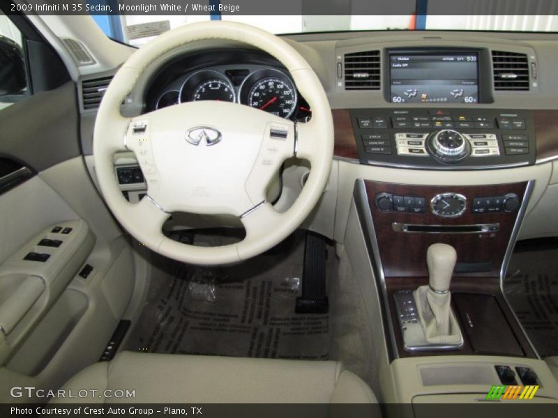 Moonlight White / Wheat Beige 2009 Infiniti M 35 Sedan