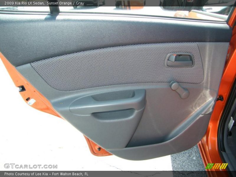 Sunset Orange / Gray 2009 Kia Rio LX Sedan