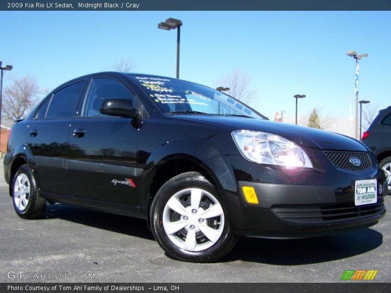 Midnight Black / Gray 2009 Kia Rio LX Sedan