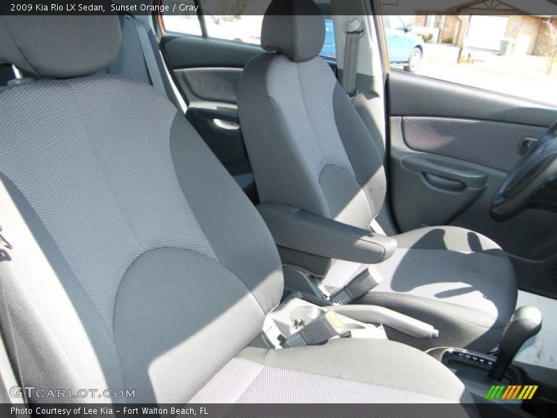 Sunset Orange / Gray 2009 Kia Rio LX Sedan