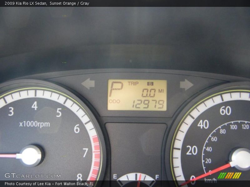 Sunset Orange / Gray 2009 Kia Rio LX Sedan