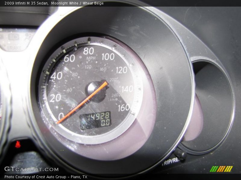 Moonlight White / Wheat Beige 2009 Infiniti M 35 Sedan