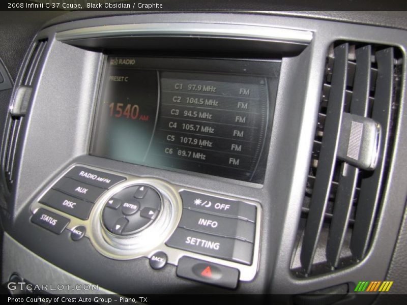 Black Obsidian / Graphite 2008 Infiniti G 37 Coupe