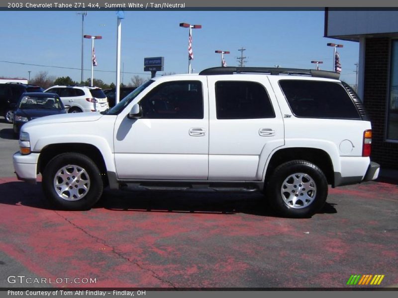 Summit White / Tan/Neutral 2003 Chevrolet Tahoe Z71 4x4