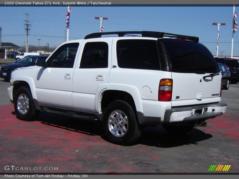 Summit White / Tan/Neutral 2003 Chevrolet Tahoe Z71 4x4