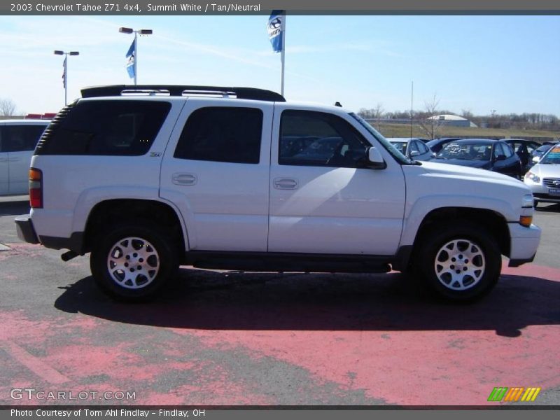 Summit White / Tan/Neutral 2003 Chevrolet Tahoe Z71 4x4