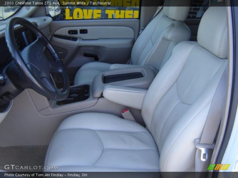 Summit White / Tan/Neutral 2003 Chevrolet Tahoe Z71 4x4
