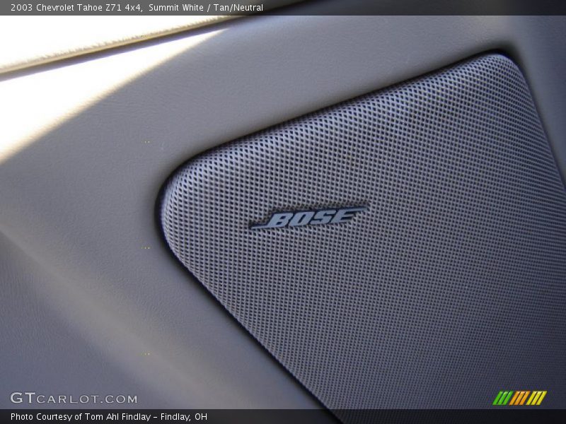 Summit White / Tan/Neutral 2003 Chevrolet Tahoe Z71 4x4