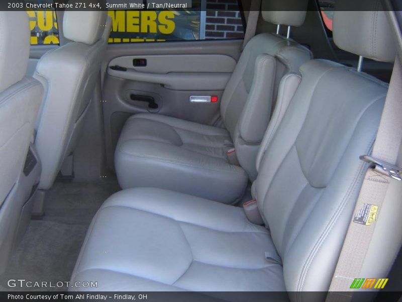 Summit White / Tan/Neutral 2003 Chevrolet Tahoe Z71 4x4