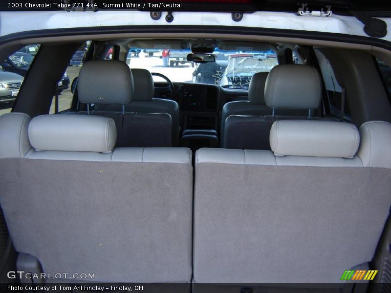 Summit White / Tan/Neutral 2003 Chevrolet Tahoe Z71 4x4