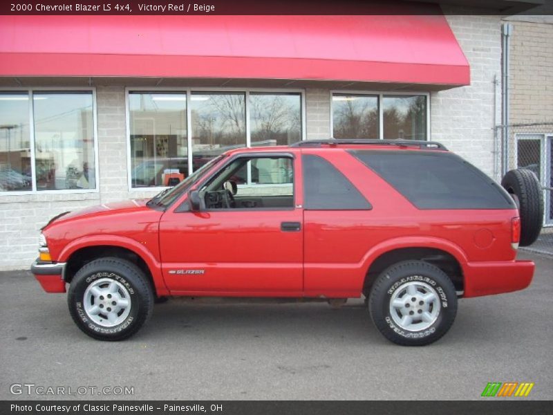 Victory Red / Beige 2000 Chevrolet Blazer LS 4x4