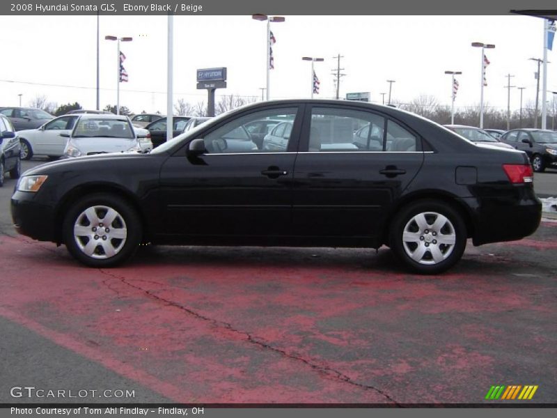 Ebony Black / Beige 2008 Hyundai Sonata GLS