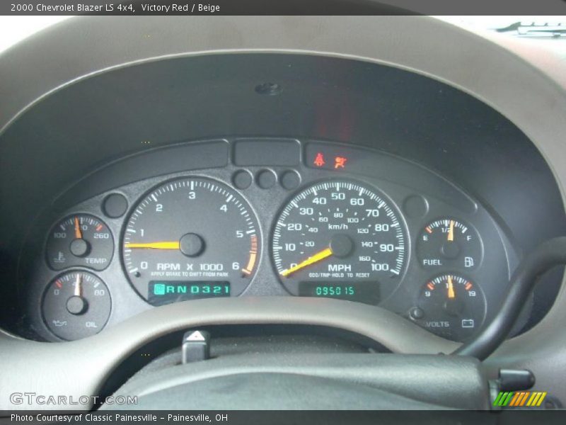 Victory Red / Beige 2000 Chevrolet Blazer LS 4x4