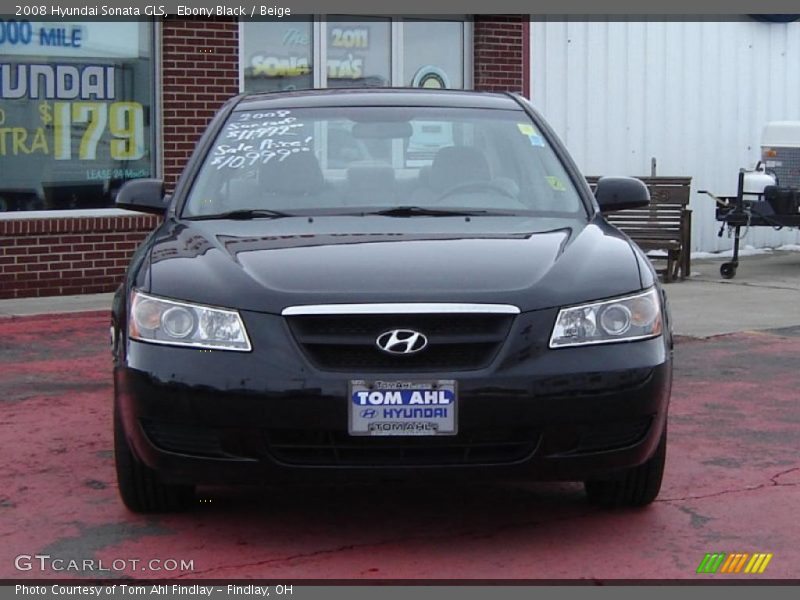 Ebony Black / Beige 2008 Hyundai Sonata GLS