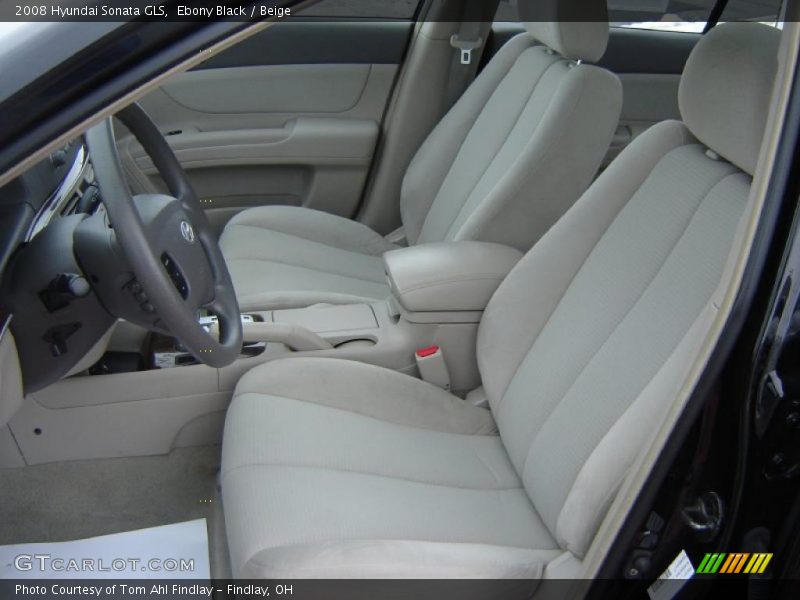 Ebony Black / Beige 2008 Hyundai Sonata GLS
