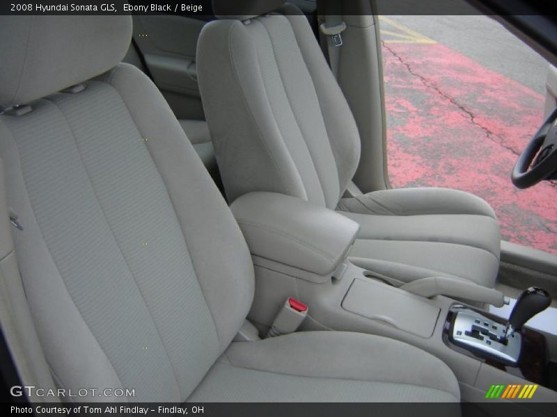 Ebony Black / Beige 2008 Hyundai Sonata GLS