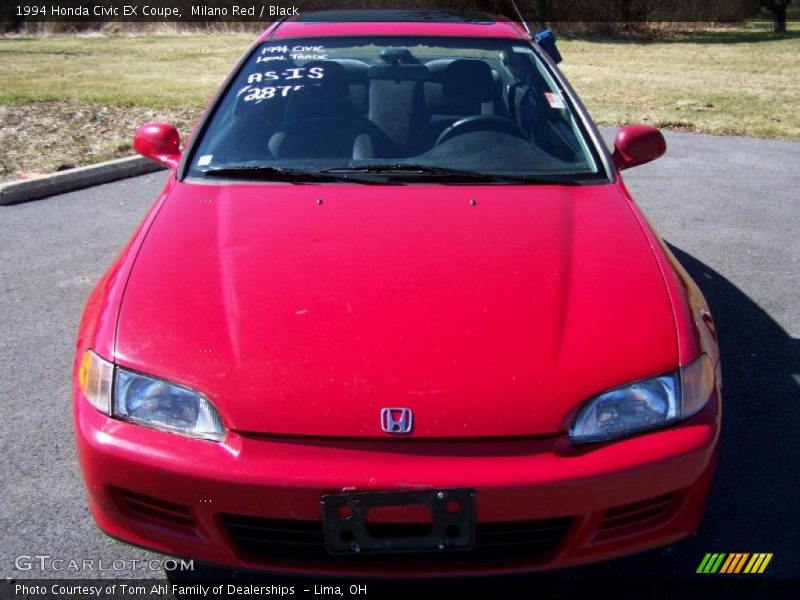 Milano Red / Black 1994 Honda Civic EX Coupe