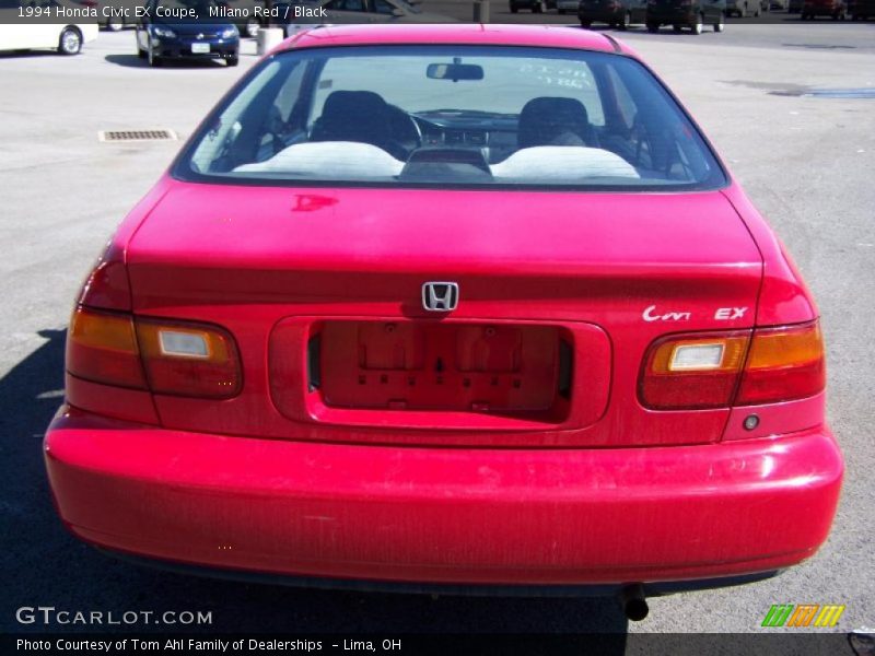 Milano Red / Black 1994 Honda Civic EX Coupe