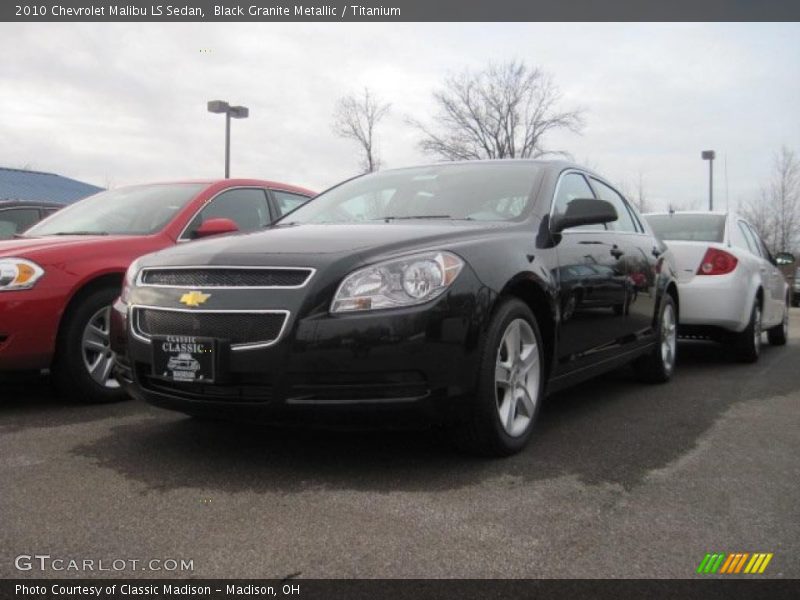 Black Granite Metallic / Titanium 2010 Chevrolet Malibu LS Sedan