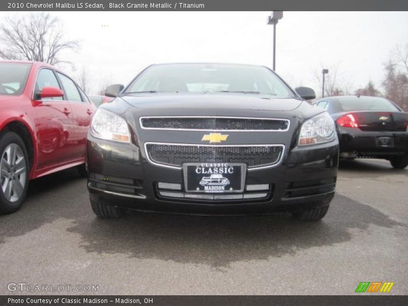 Black Granite Metallic / Titanium 2010 Chevrolet Malibu LS Sedan